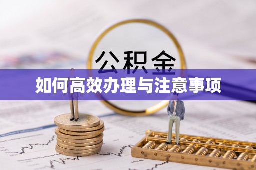 临江如何高效办理与注意事项