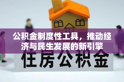 临江公积金制度性工具，推动经济与民生发展的新引擎