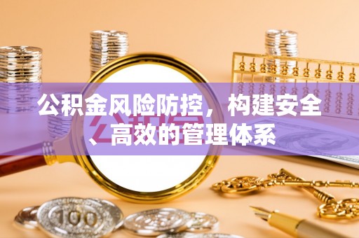临江公积金风险防控，构建安全、高效的管理体系