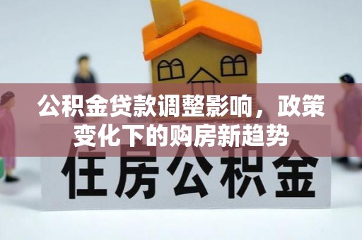 临江公积金贷款调整影响，政策变化下的购房新趋势