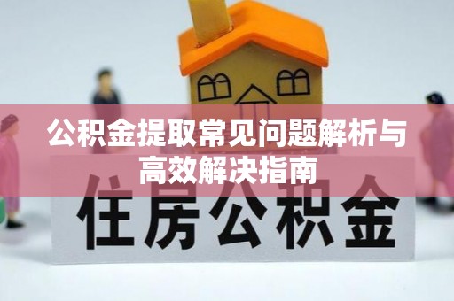 临江公积金提取常见问题解析与高效解决指南