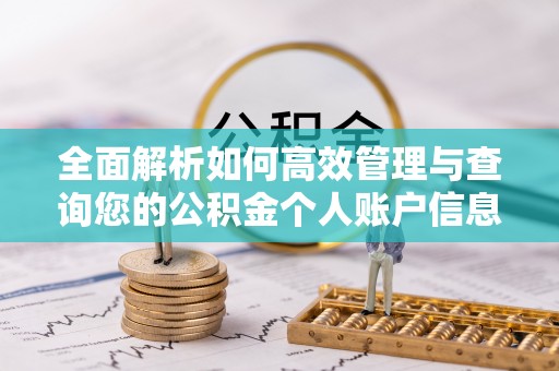 临江全面解析如何高效管理与查询您的公积金个人账户信息