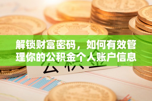 临江解锁财富密码，如何有效管理你的公积金个人账户信息