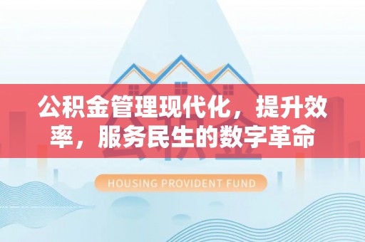 临江公积金管理现代化，提升效率，服务民生的数字革命