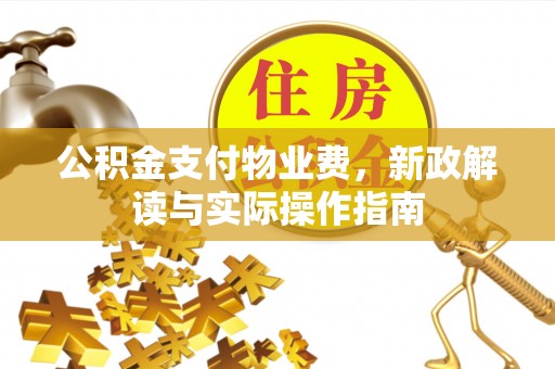 临江公积金支付物业费，新政解读与实际操作指南
