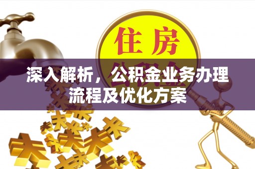 临江深入解析，公积金业务办理流程及优化方案