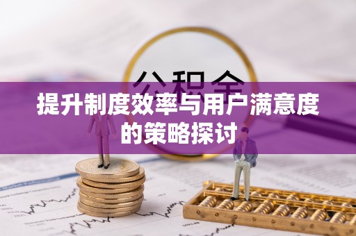 临江提升制度效率与用户满意度的策略探讨